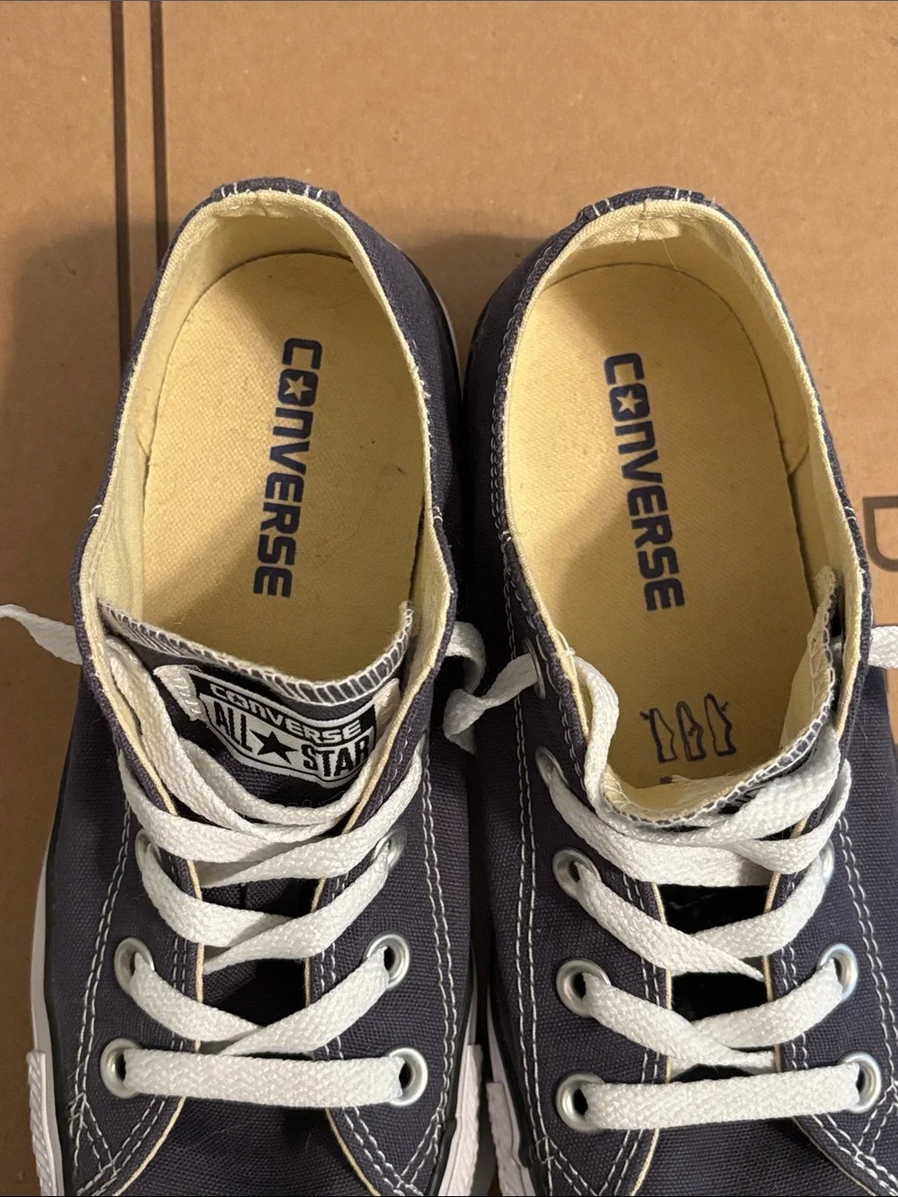 Converse Kids Low-Top Sneakers in Navy and White